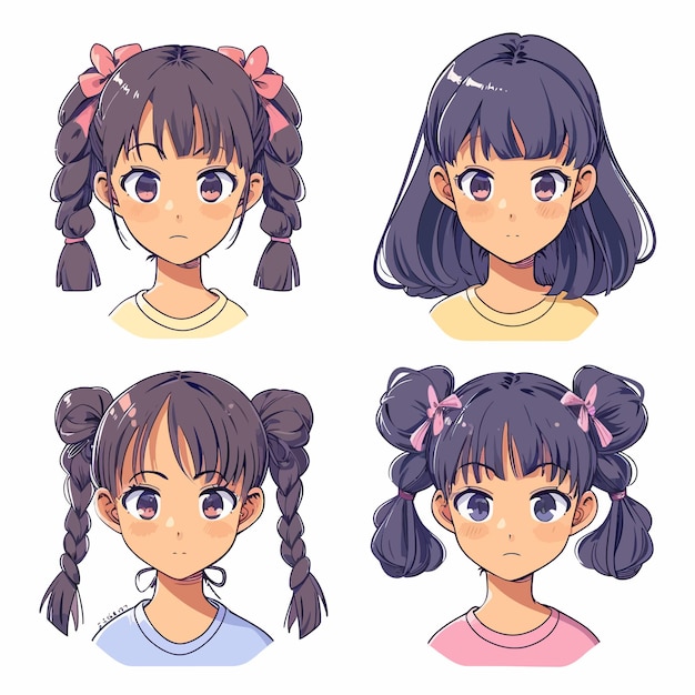 Vector manga character design