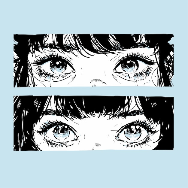 manga girl eyes