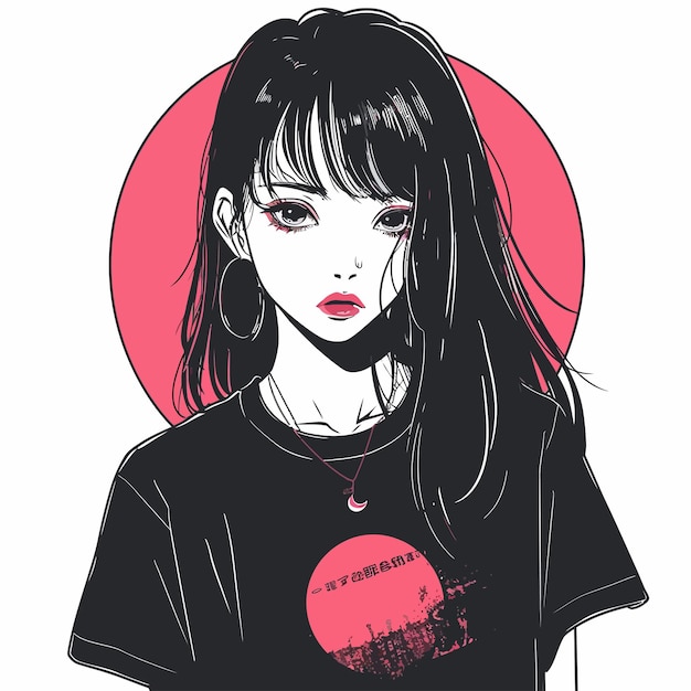 manga girl portrait