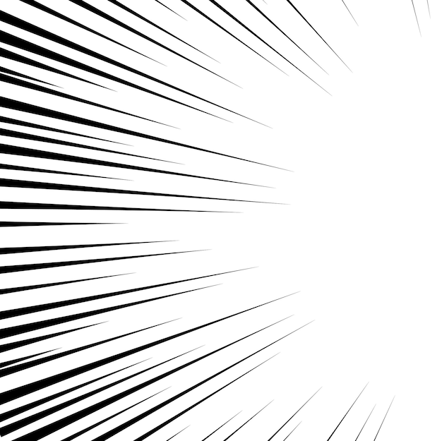 Manga anime action frame lines abstract explosive template with speed lines  on transparent background motion radial lines flash explosion radial lines  vector illustration  Download on Freepik