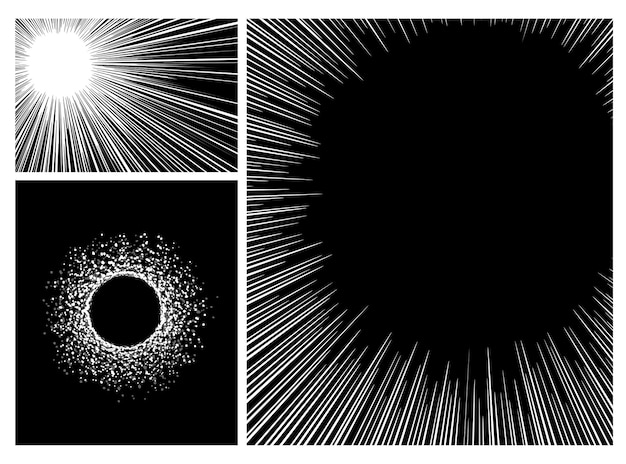 Manga speed radial effect for comic scene