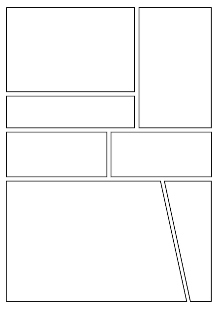 ベクトル マンガのストーリーボードレイアウトa4テンプレートで ⁇ 紙と漫画のスタイルを迅速に作成します ⁇ 21ページ