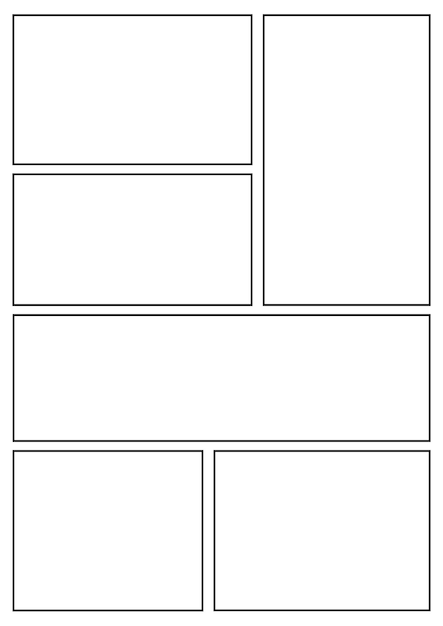 Vettore modello a4 di layout dello storyboard manga per creare rapidamente documenti e stile fumetto pagina 15