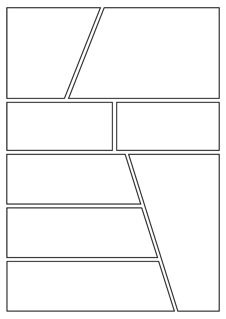 Vector manga storyboard layout a4 template for rapidly create papers and comic book style page 32