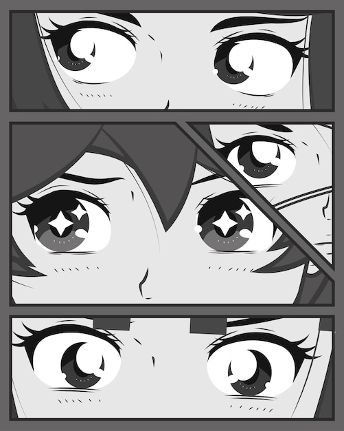 Vector manga woman comic