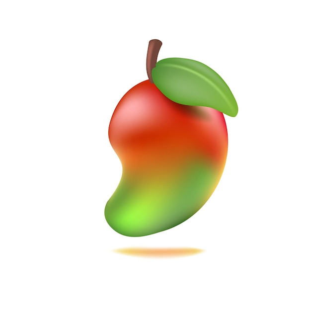 Vector mango 3d icon soft illustration