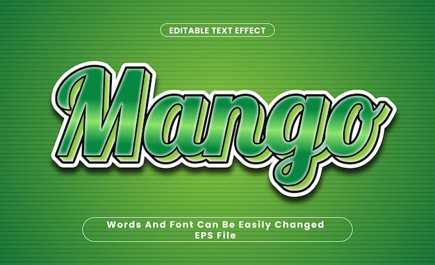 Mango bewerkbaar teksteffect woord en lettertype kunnen worden gewijzigd