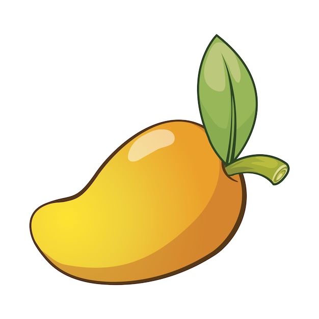 Vector mango cartoon icon