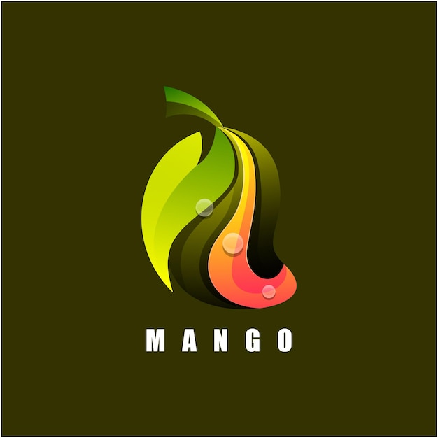 Design del logo colorato mango