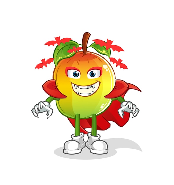 Mango dracula illustration. character vector