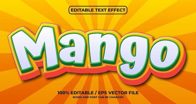 Mango editable text effect