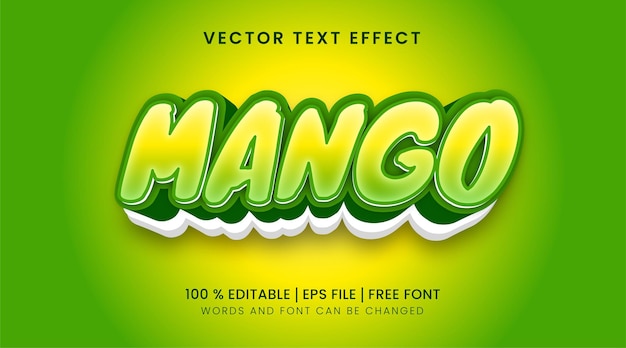 Mango Editable text effect
