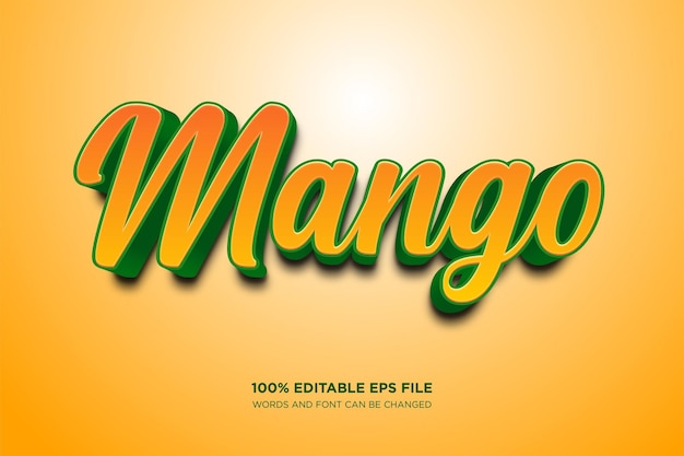 Mango editable text style effect