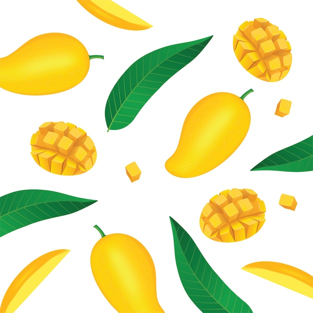 Grafica di frutta fresca di mango