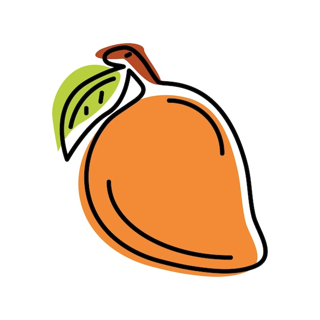 mango fresh fruit icon isolated