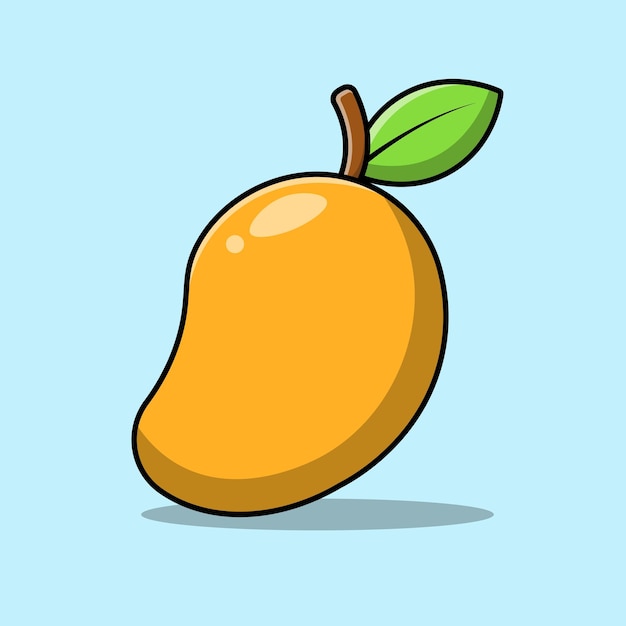 Mango Fruit Cartoon Vector Icon Illustration