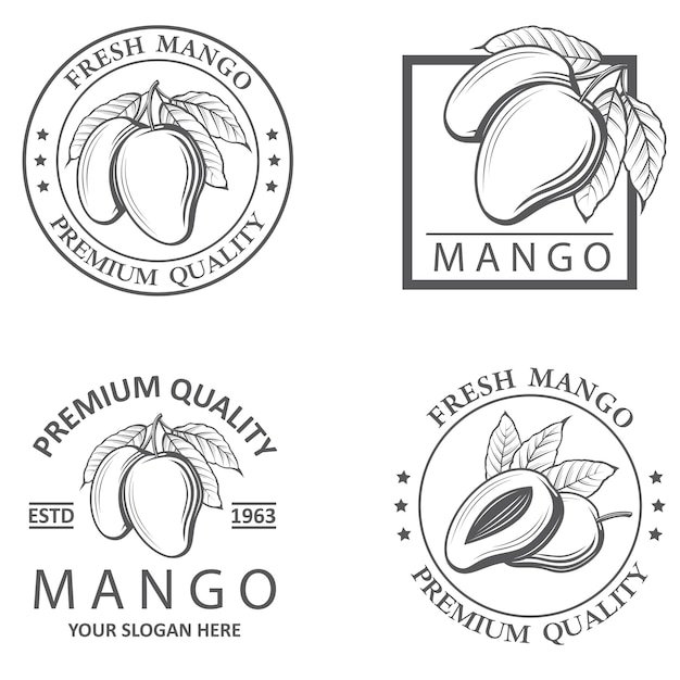 mango fruit emblemen