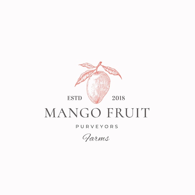 Mango fruit farms abstract logo sjabloon.