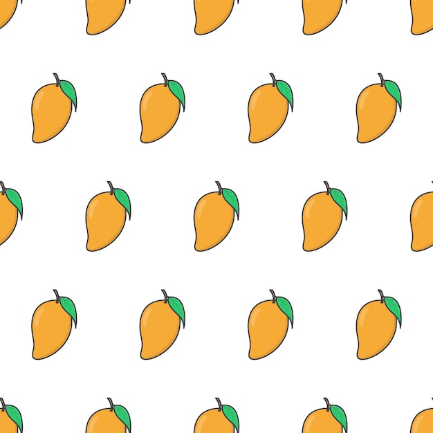 Mango Fruit Seamless Pattern