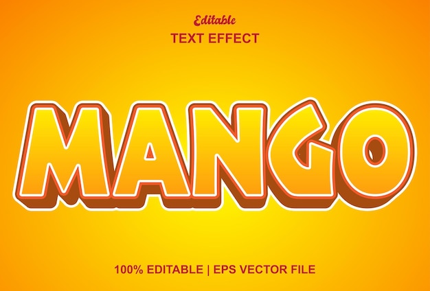 Mango fruit text effect for brand editable