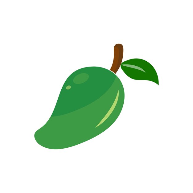 Mango fruit vector icon Mango in flat style Vector illustration of tropical fruit