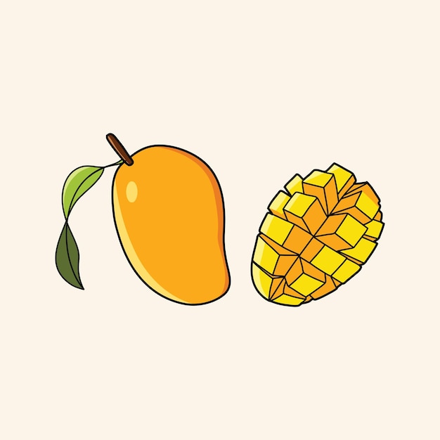 Vector mango fruit vector illustration