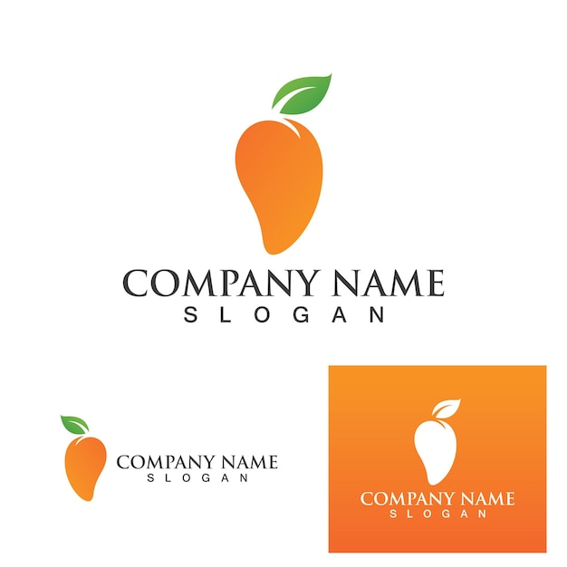 Mango fruit vers logo en symbool