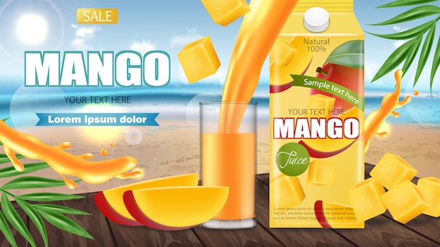 Mango juice banner