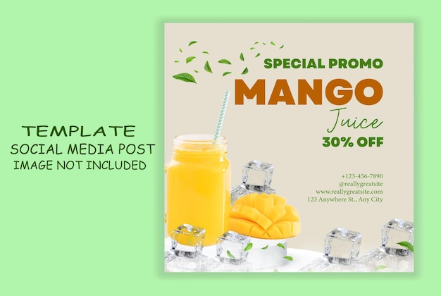 Mango juice social media Instagram template post