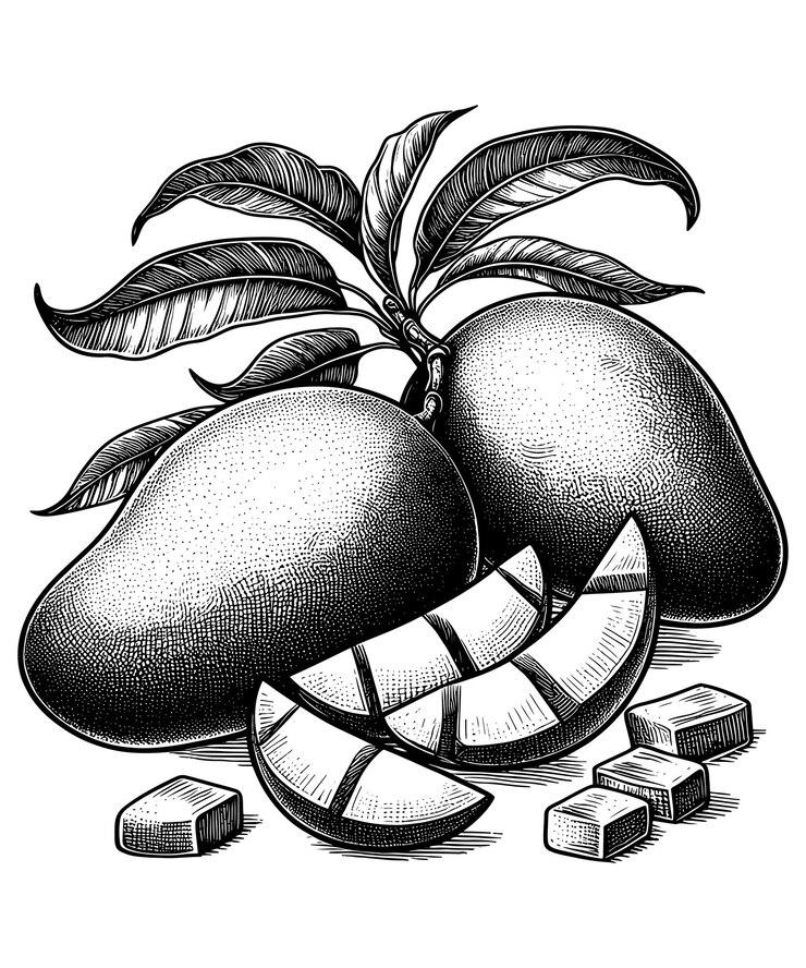 Mango line art