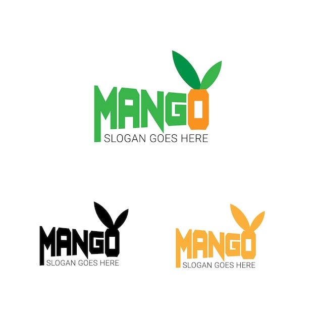 Mango-logo ontwerp vector