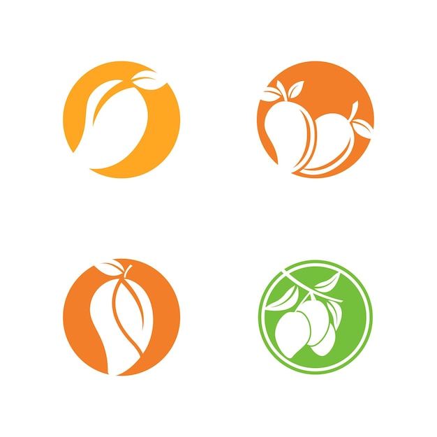 Mango logo sjabloon vector pictogram ontwerp illustratie