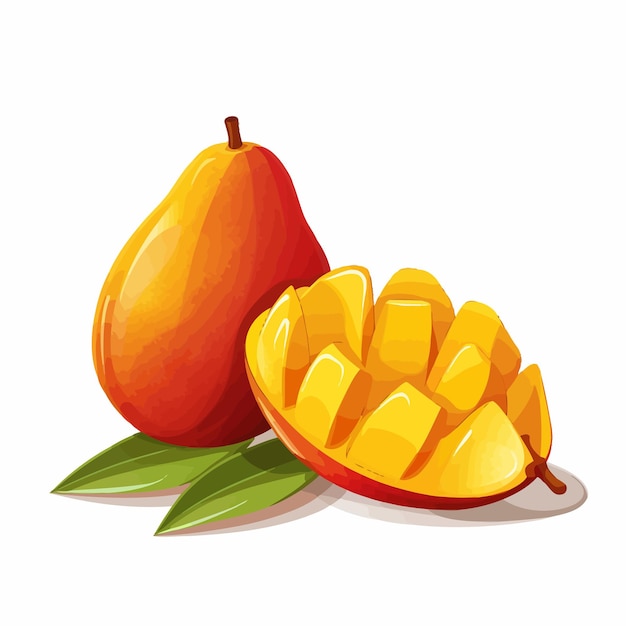 Vector mango mangoes fruit isolated vector