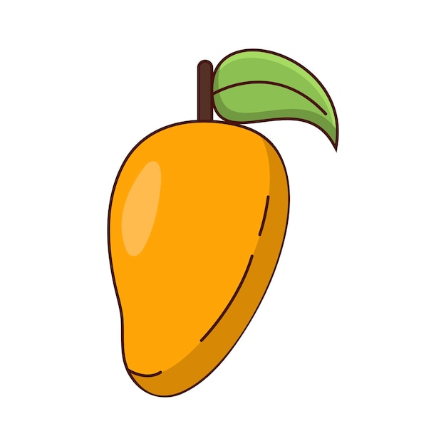 Vector mango op witte achtergrond