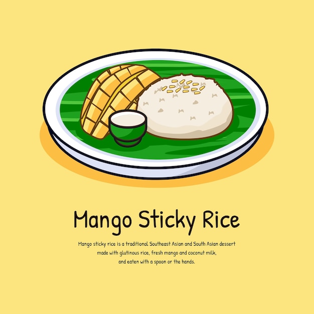 Mango sticky rice Thailand traditional food