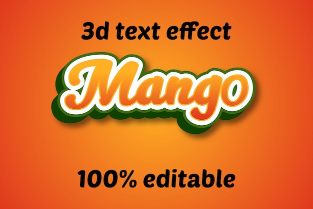 Vector mango-teksteffect