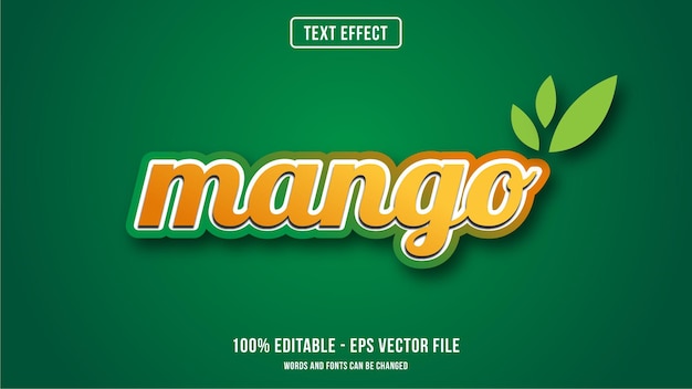 Mango effetto testo concetto di stile