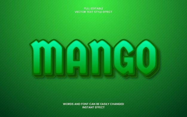 Vector mango text effect