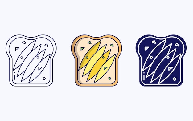 Mango toast illustratie pictogram