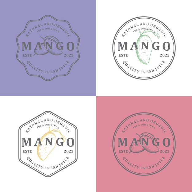 Etichetta vintage di mango