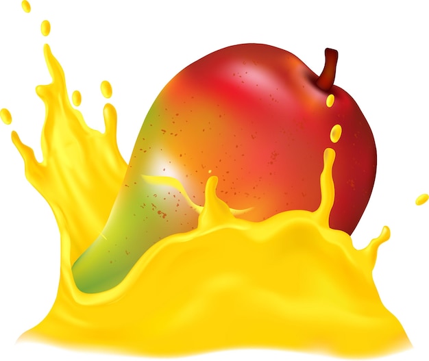 Mango in a yellow liquid