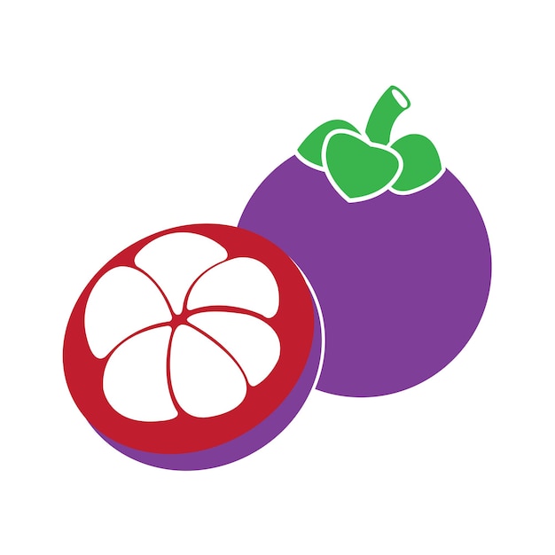 Mangosteen icon logo vector design template