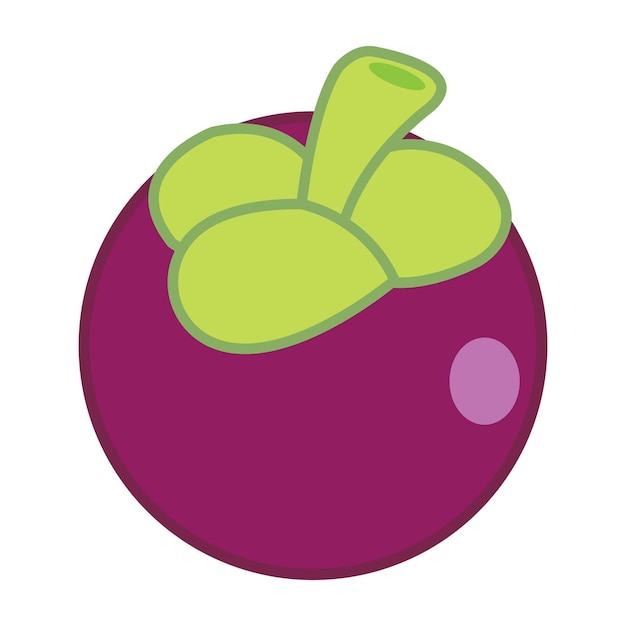 Mangosteen icon logo vector design template