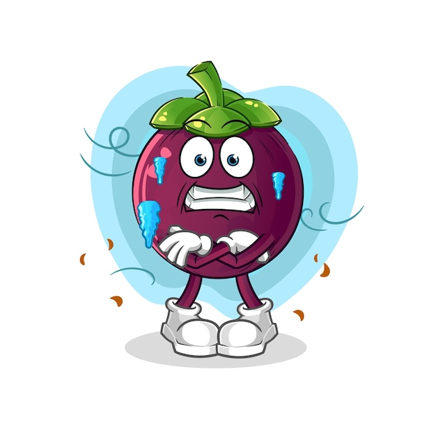 Mangosteen koude illustratie karakter vector