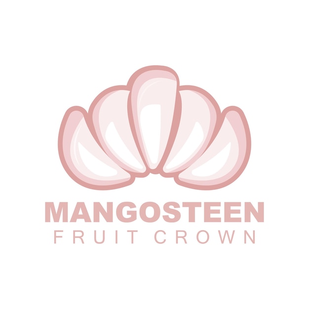 Mangosteen Logo Mangosteen Flesh Illustration Vitamin Rich Fruit Queen Fruit Logo Vector Label Template Design