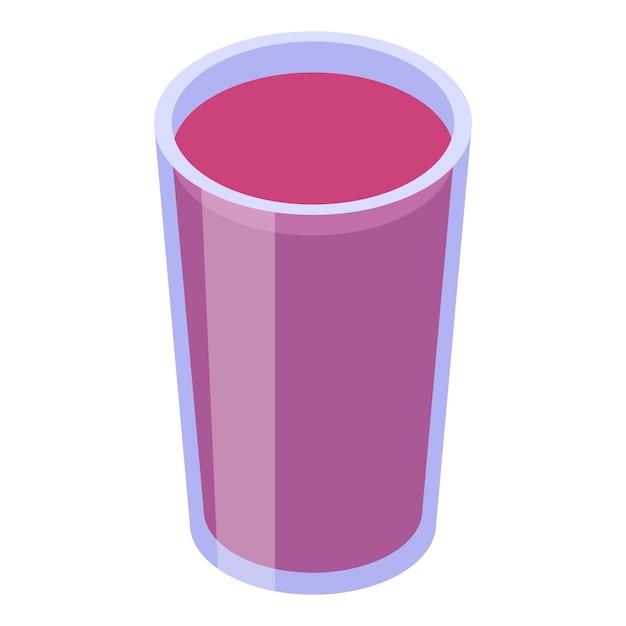 Mangosteensap glas pictogram Isometrisch van mangosteensap glas vector pictogram voor webdesign geïsoleerd op een witte achtergrond