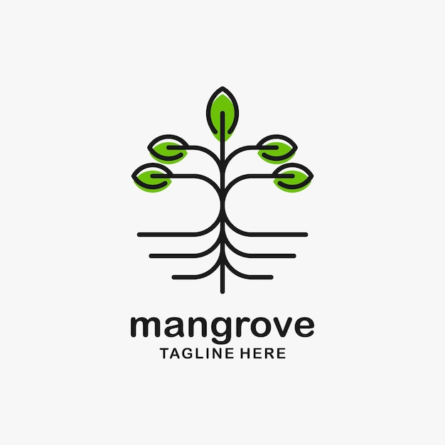 Mangrove tree logo design