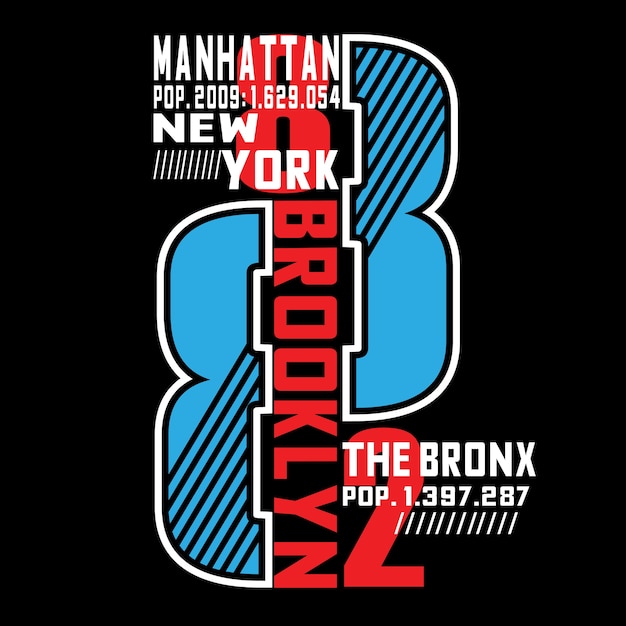 Manhattan typografie t-shirt mock up