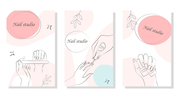 Manicure banner set