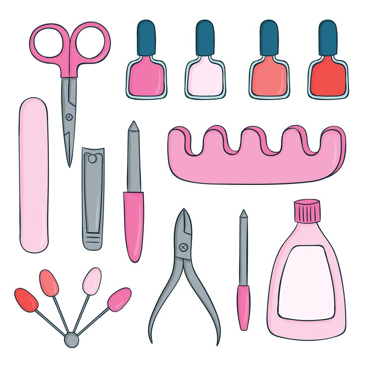 Vector manicure tools collection